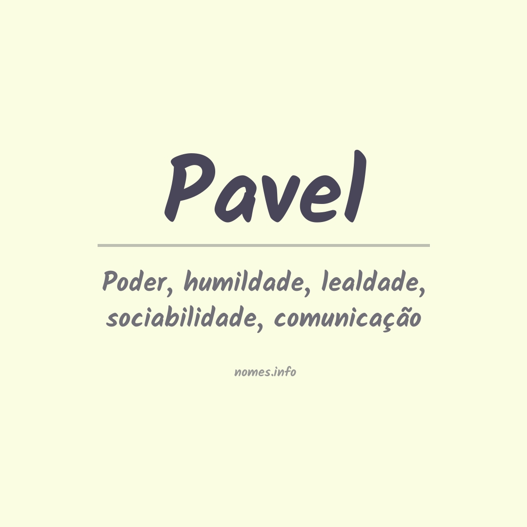 Significado do nome Pavel
