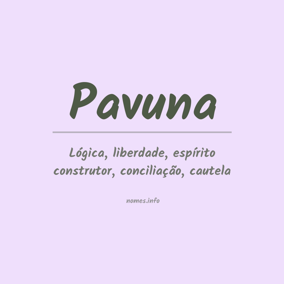 Significado do nome Pavuna