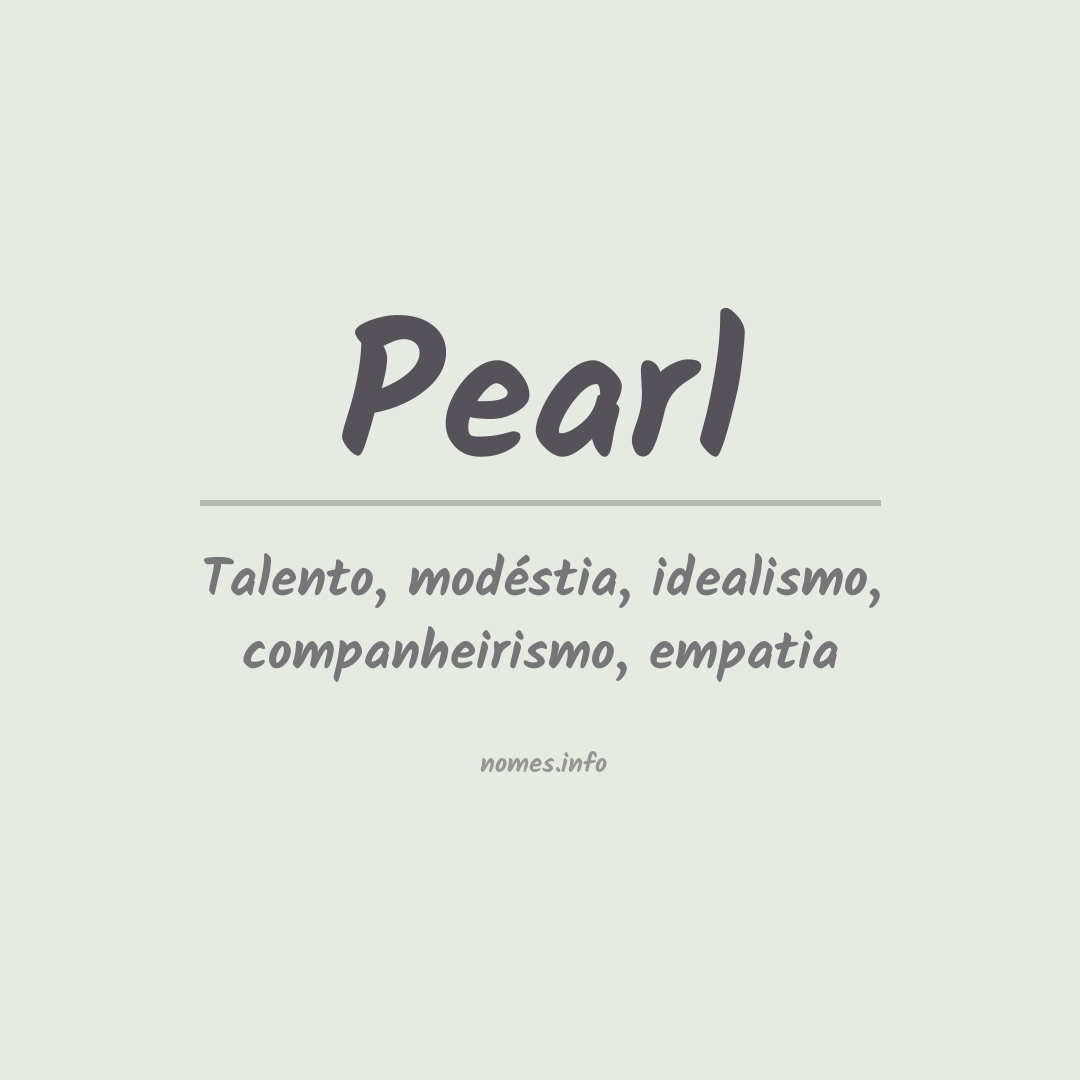 Significado do nome Pearl