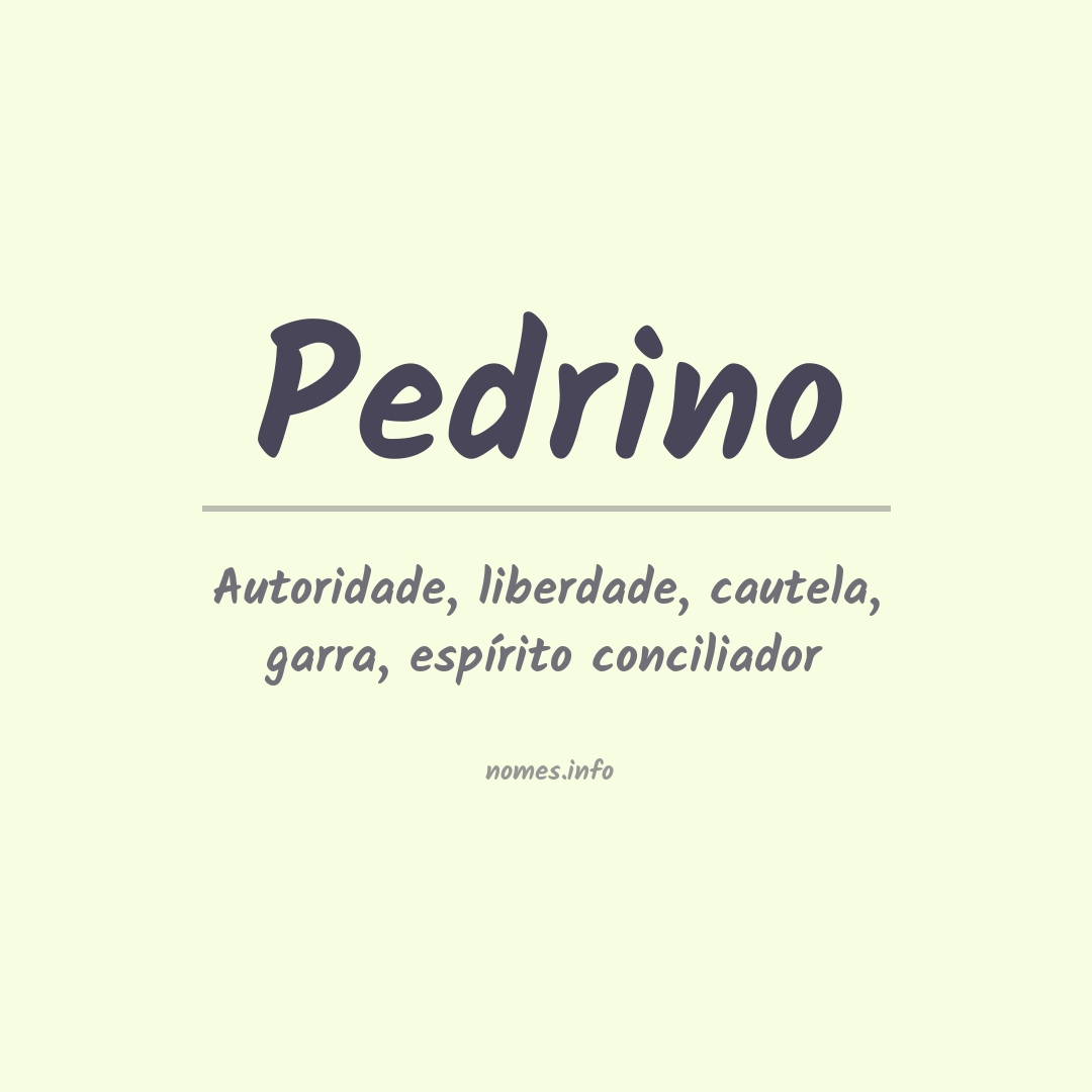 Significado do nome Pedrino