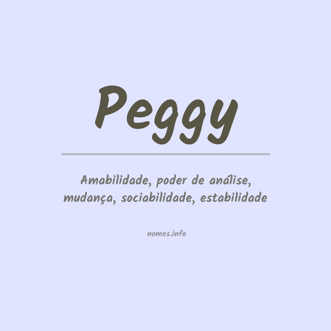Significado do nome Peggy