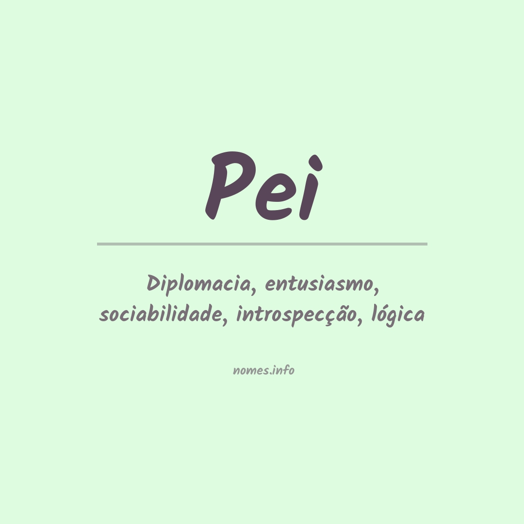 Significado do nome Pei