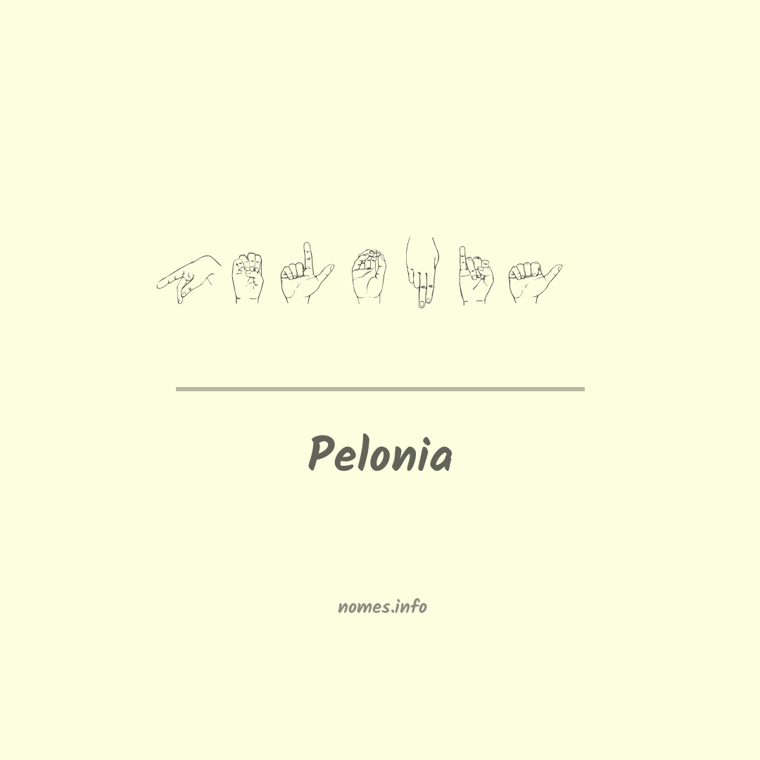 Pelonia em Libras