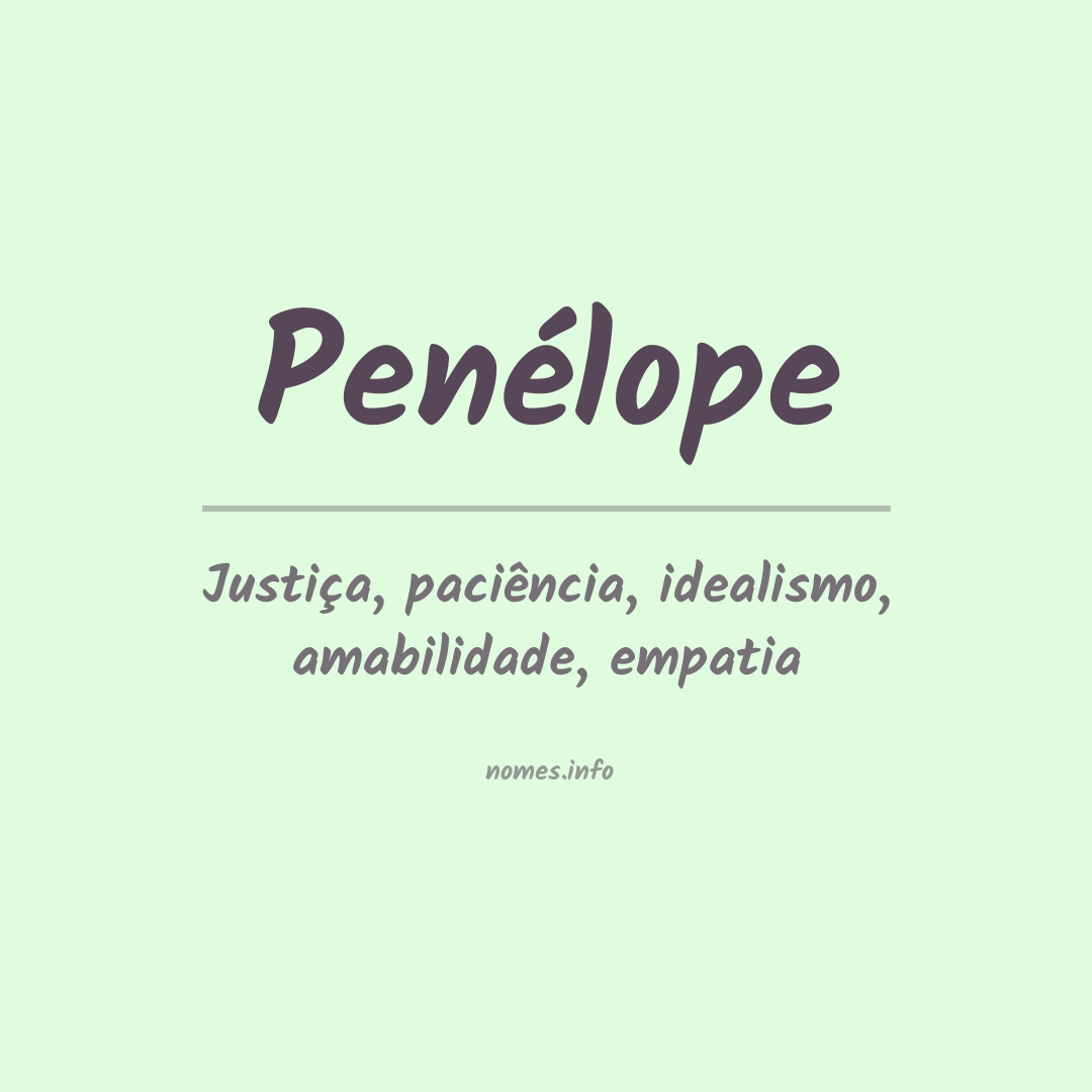 Significado do nome Penélope