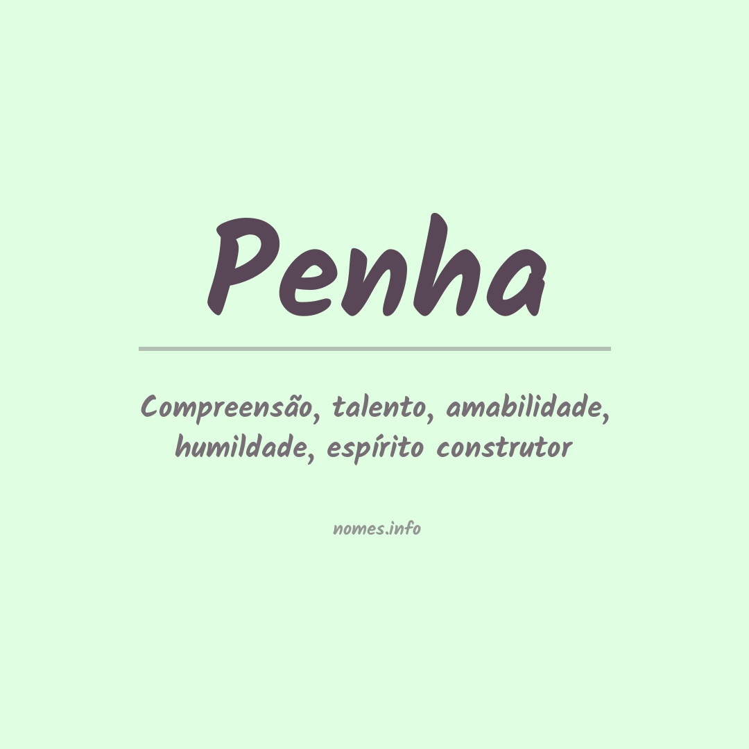 Significado do nome Penha