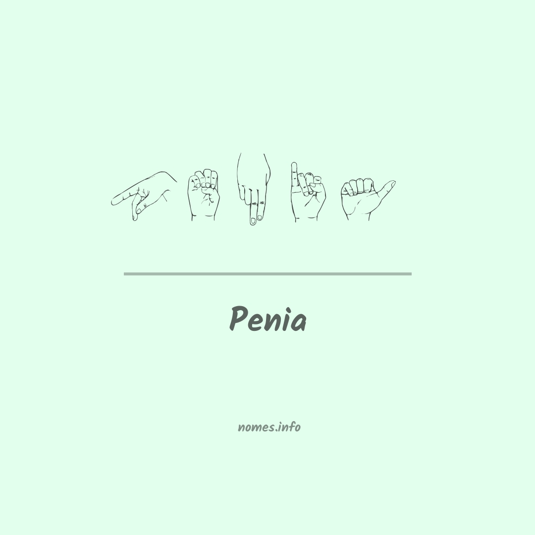Penia em Libras