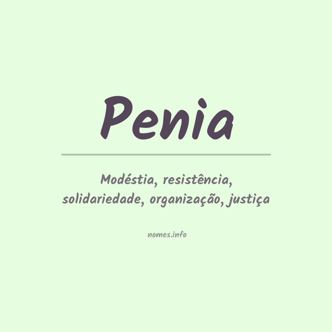 Significado do nome Penia