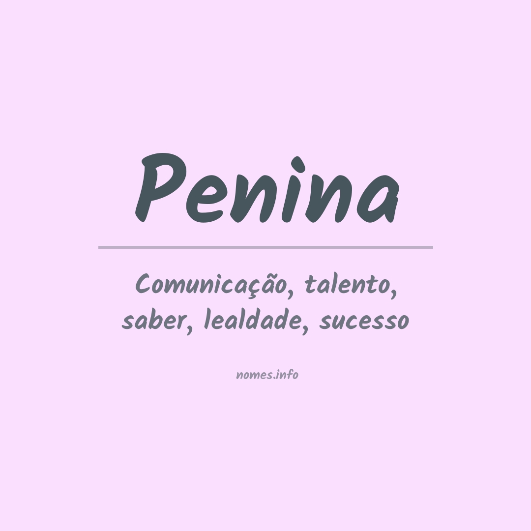 Significado do nome Penina
