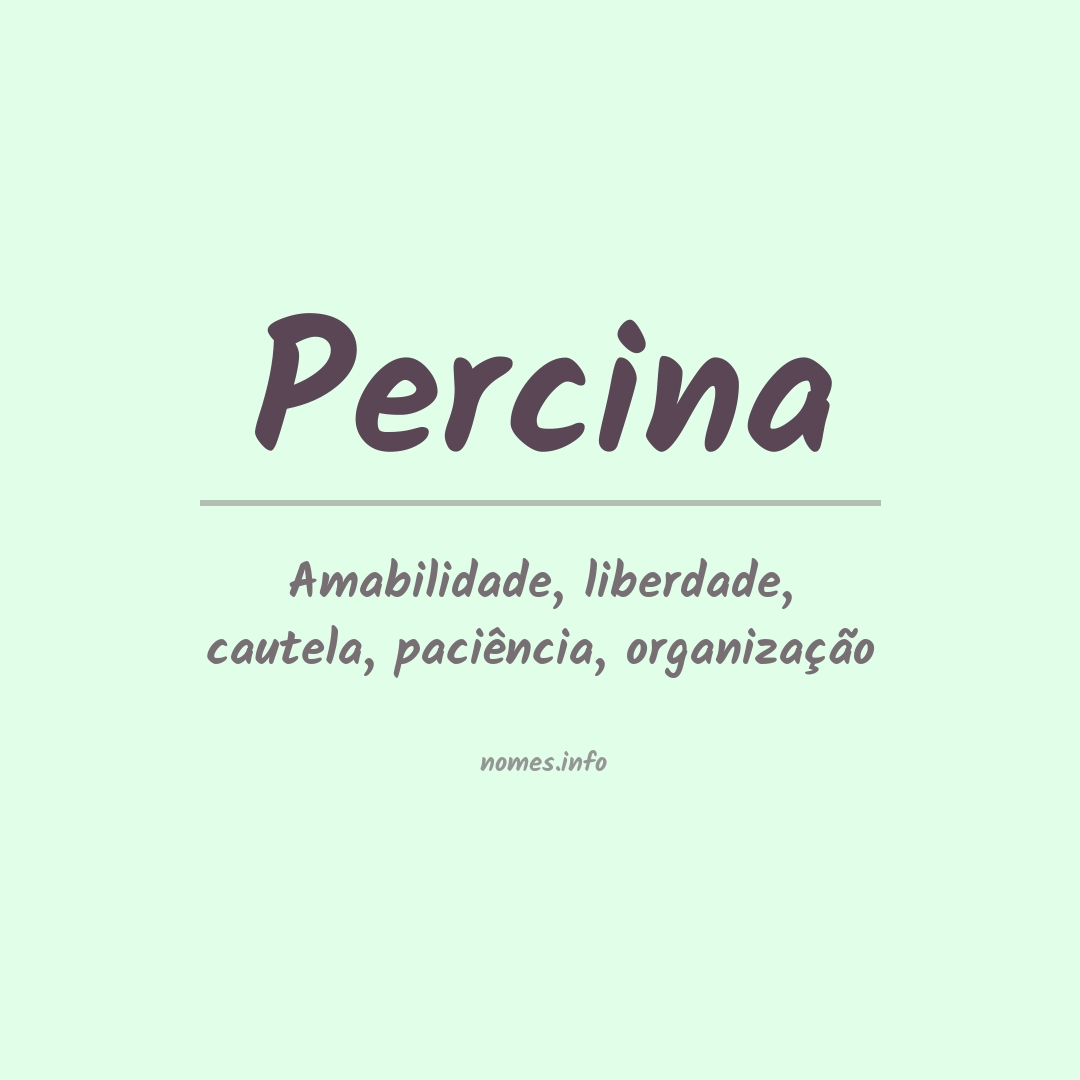 Significado do nome Percina