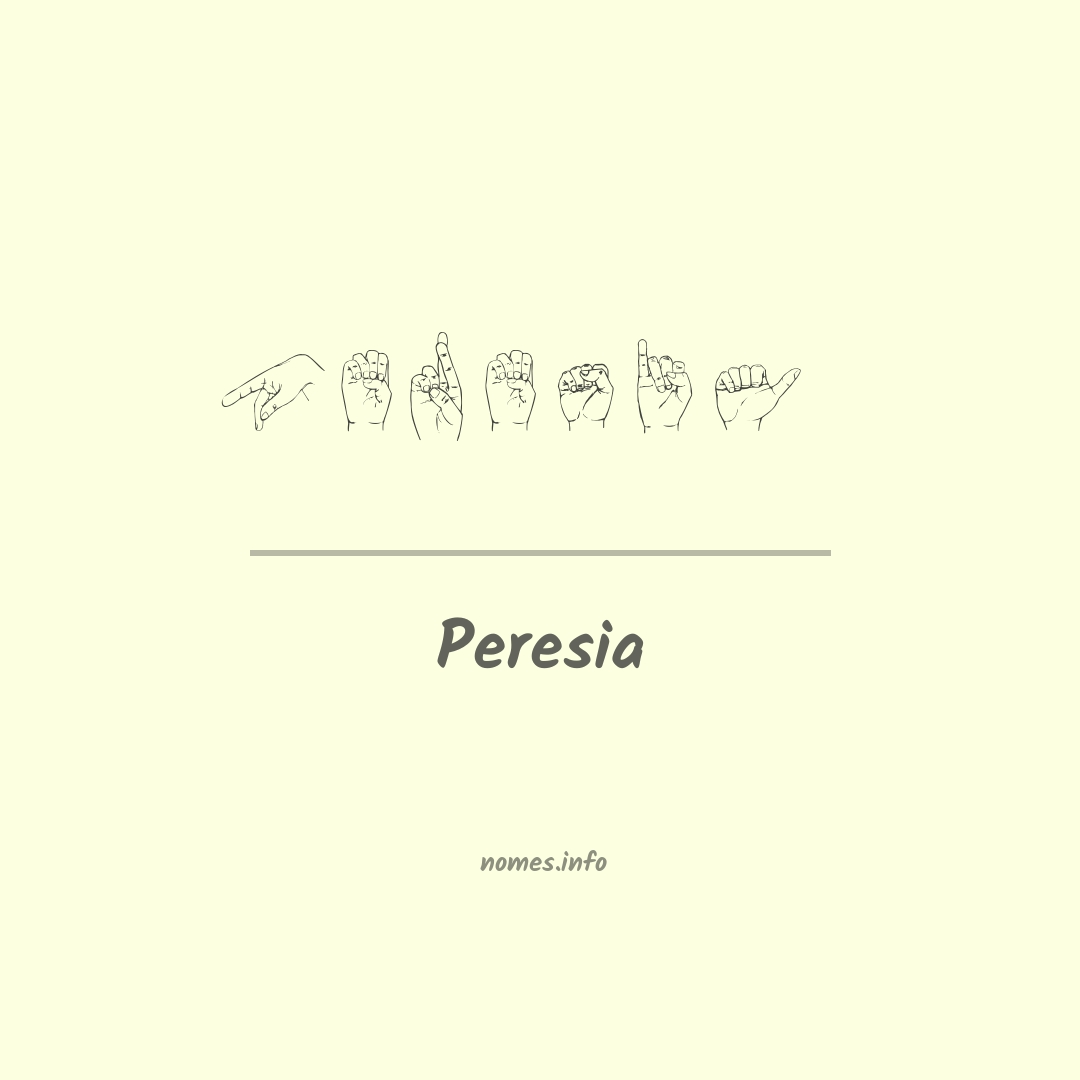 Peresia em Libras