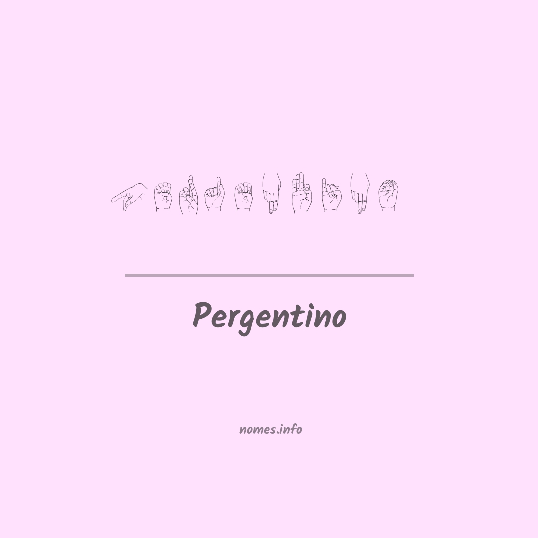 Pergentino em Libras