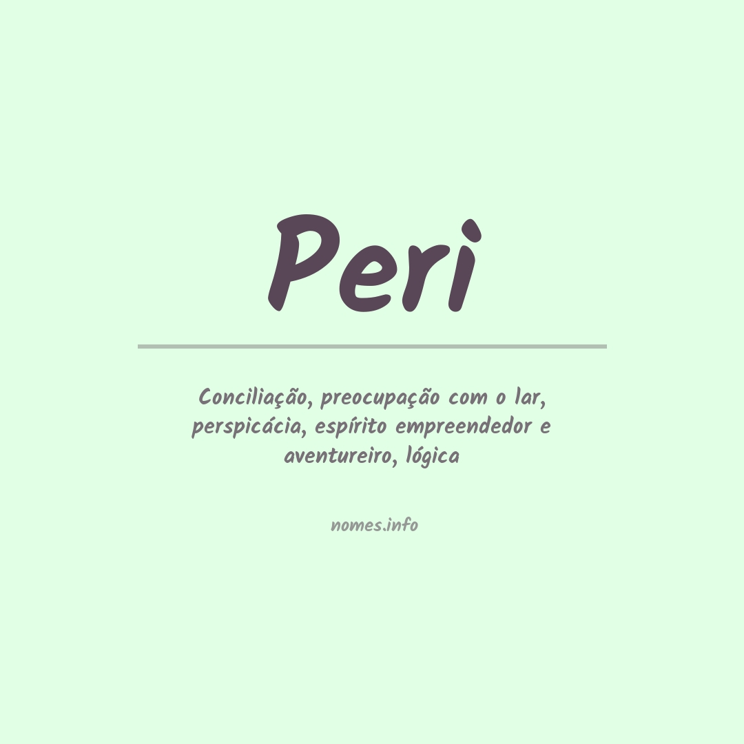 Significado do nome Peri