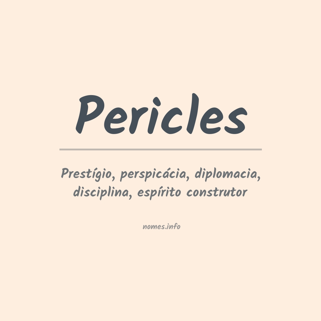 Significado do nome Pericles