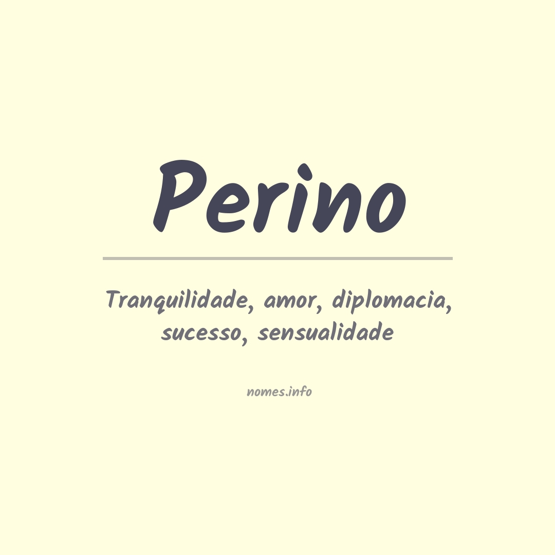 Significado do nome Perino