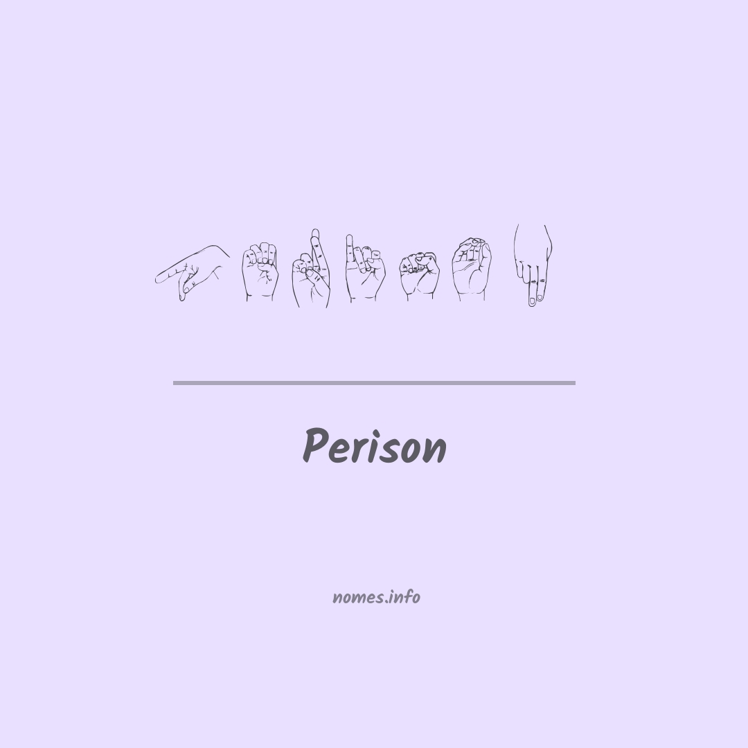 Perison em Libras
