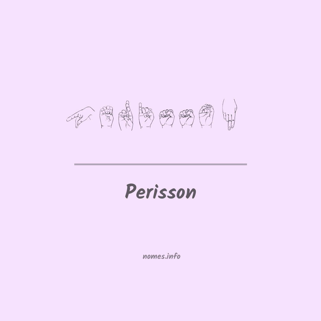 Perisson em Libras