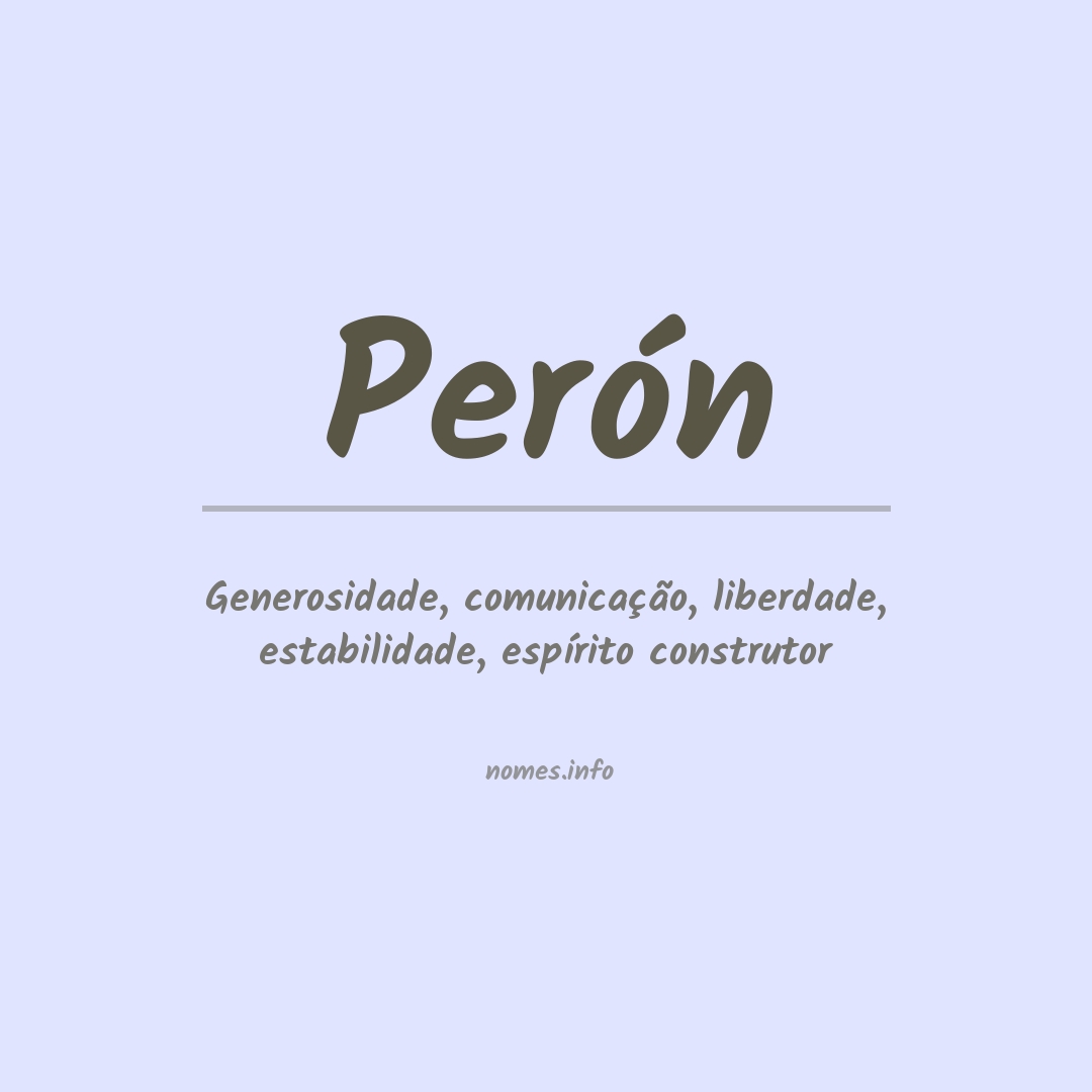 Significado do nome Perón