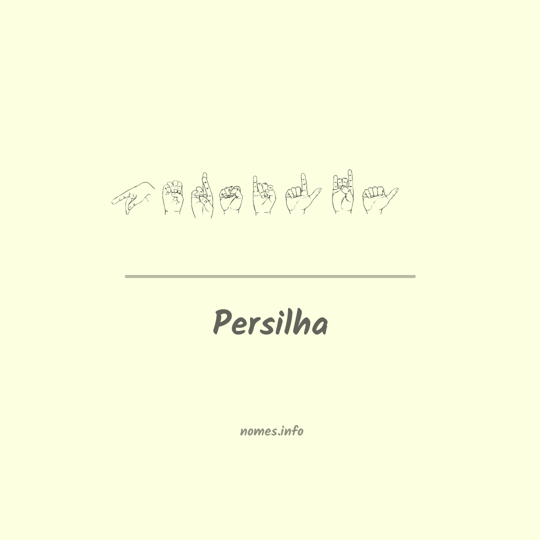 Persilha em Libras