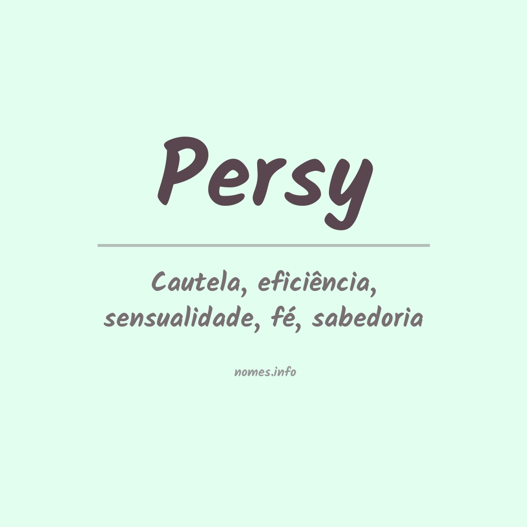 Significado do nome Persy