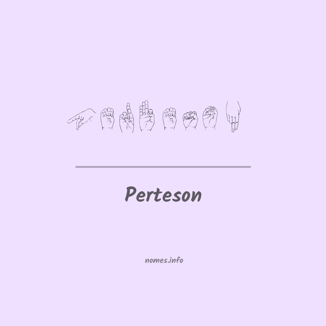 Perteson em Libras