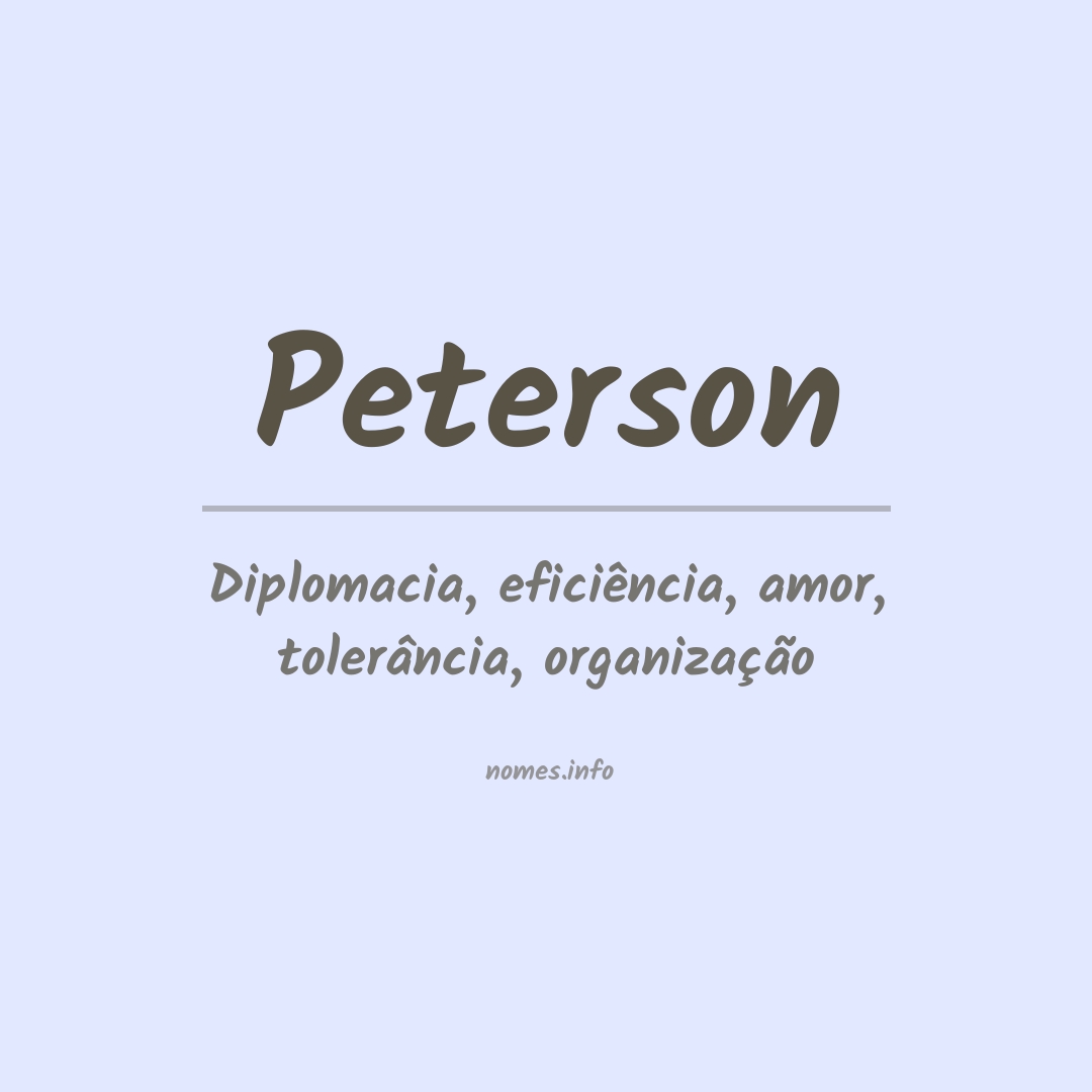 Significado do nome Peterson