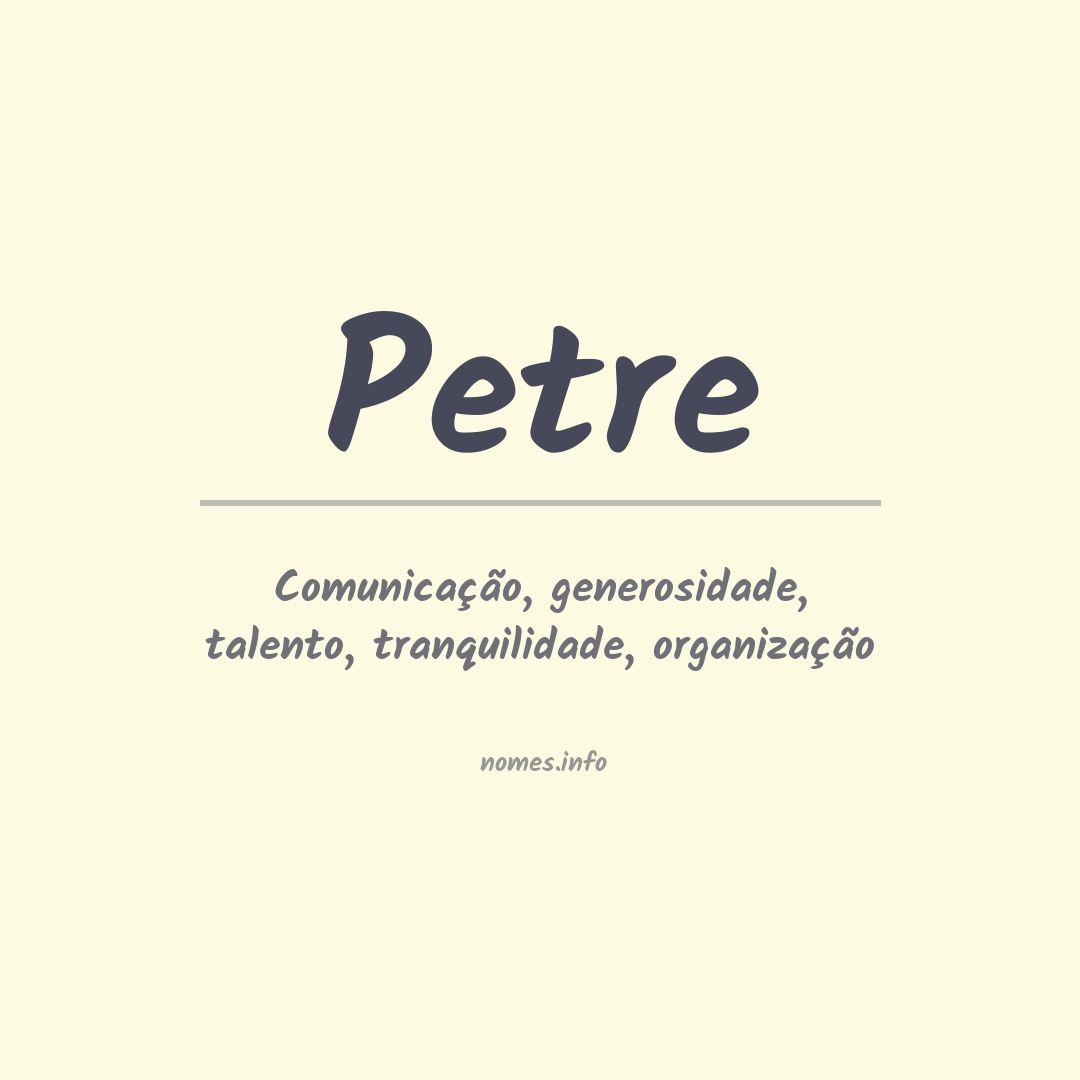 Significado do nome Petre