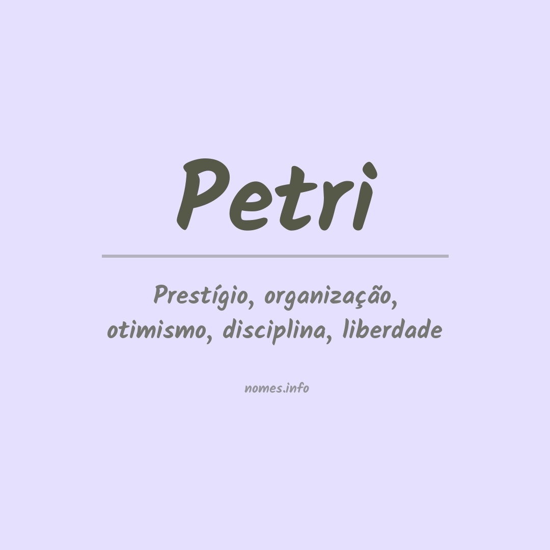 Significado do nome Petri