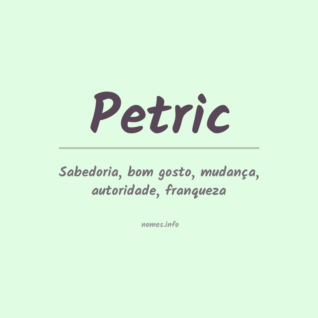 Significado do nome Petric