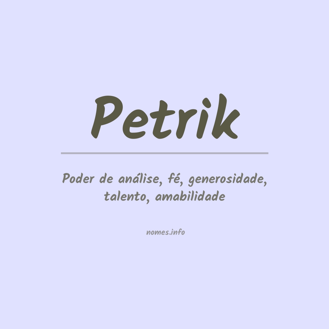 Significado do nome Petrik