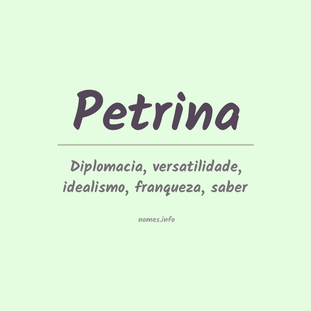 Significado do nome Petrina