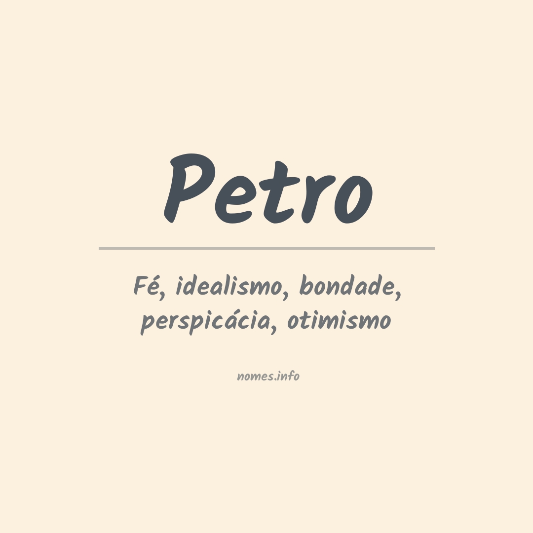 Significado do nome Petro