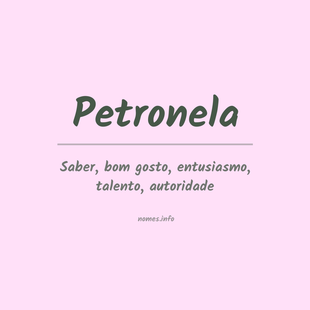 Significado do nome Petronela