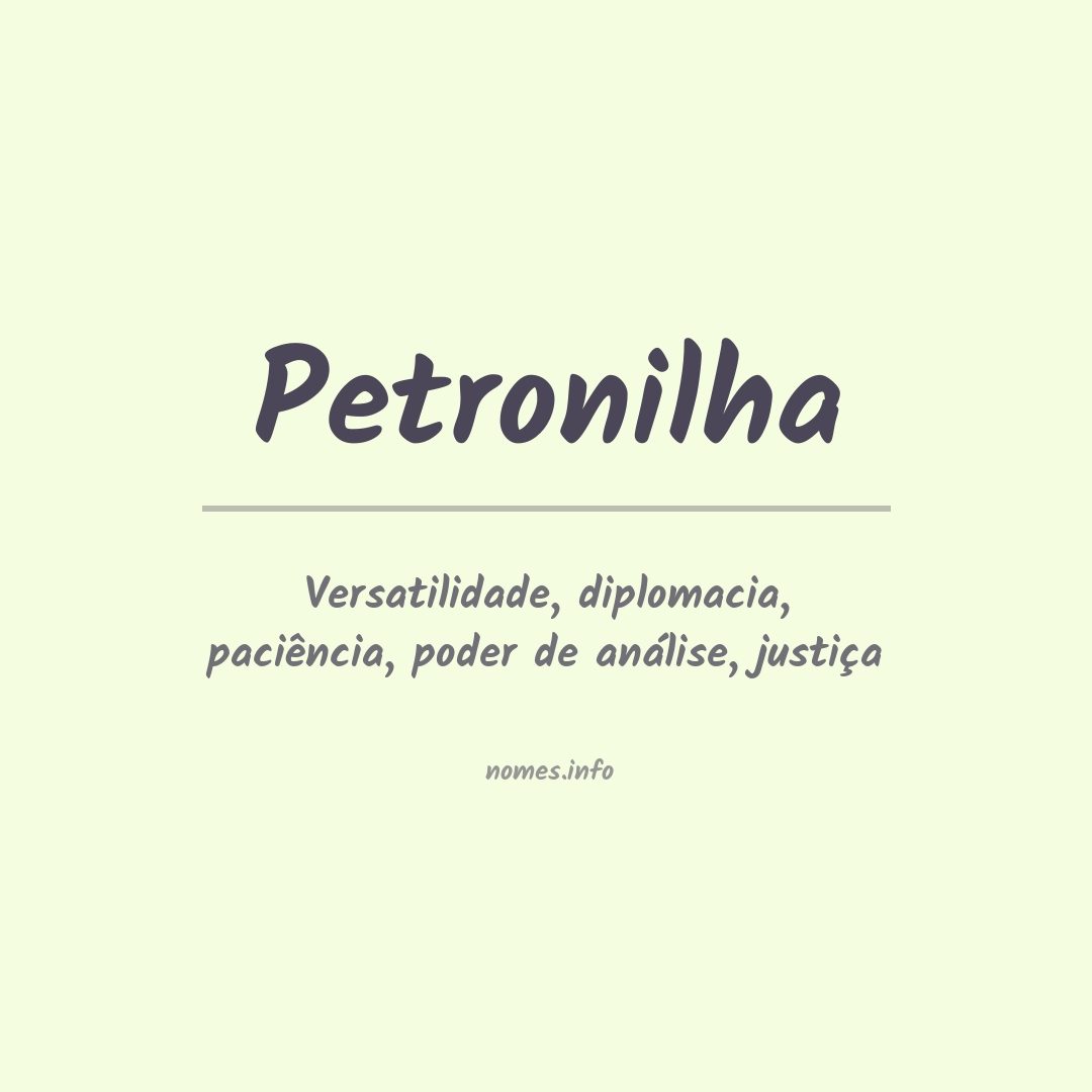 Significado do nome Petronilha