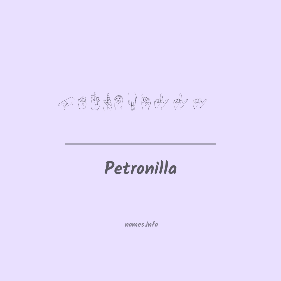 Petronilla em Libras