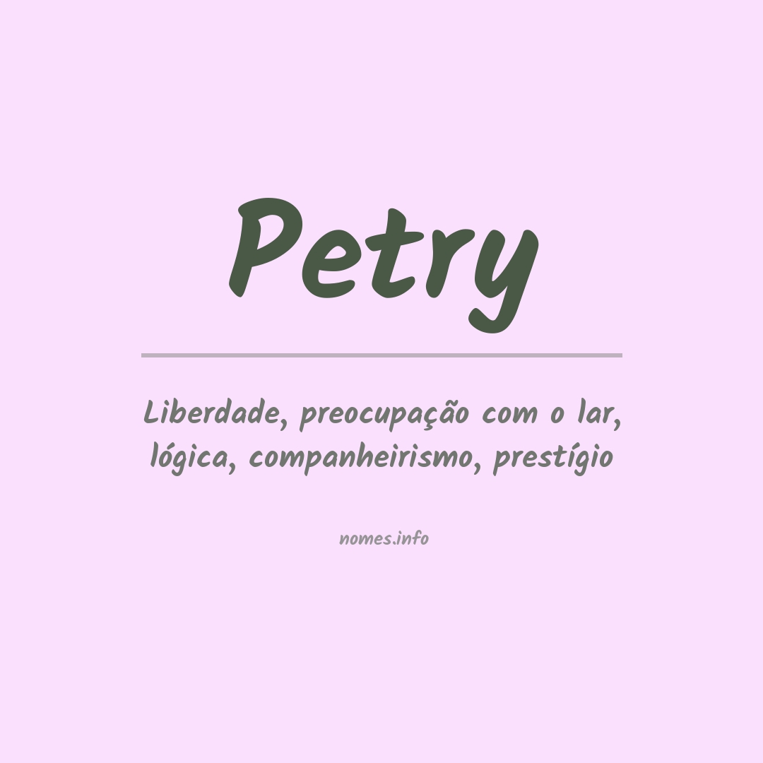 Significado do nome Petry