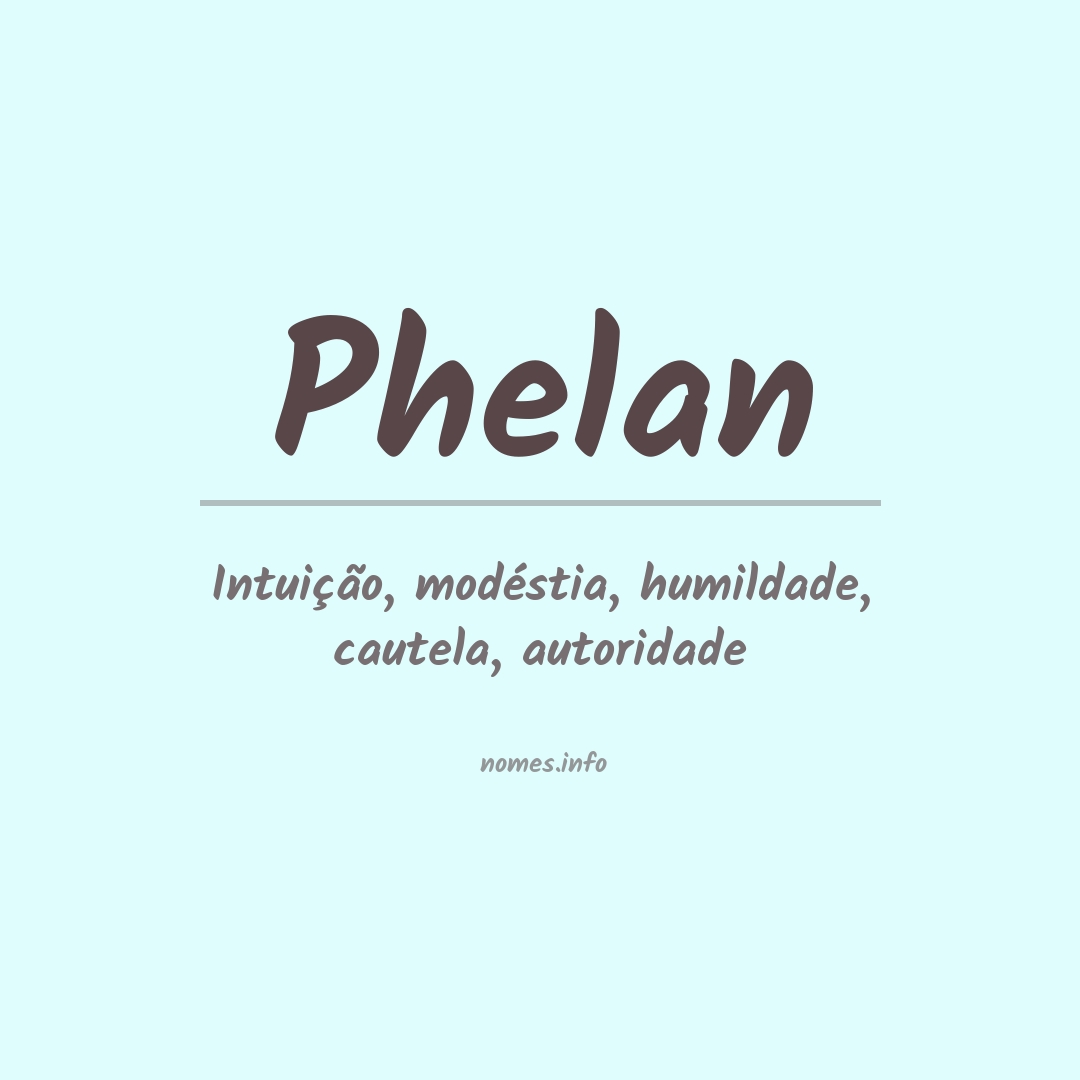 Significado do nome Phelan