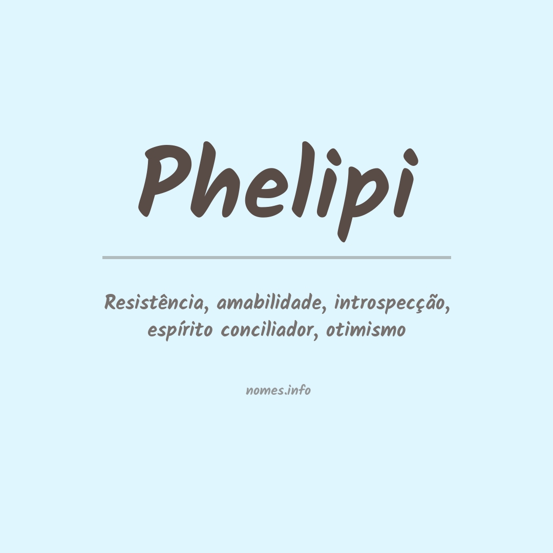 Significado do nome Phelipi