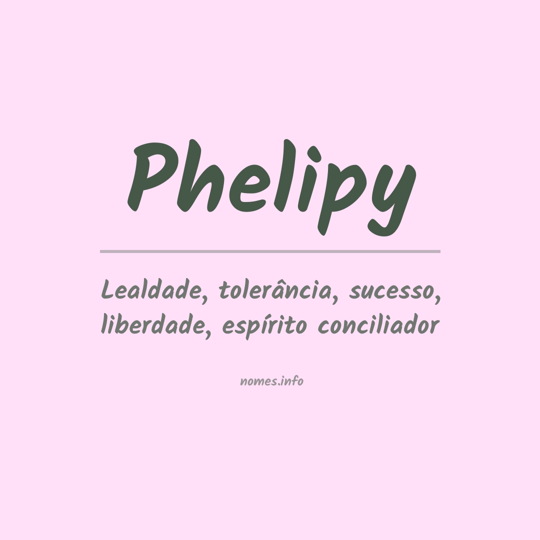Significado do nome Phelipy
