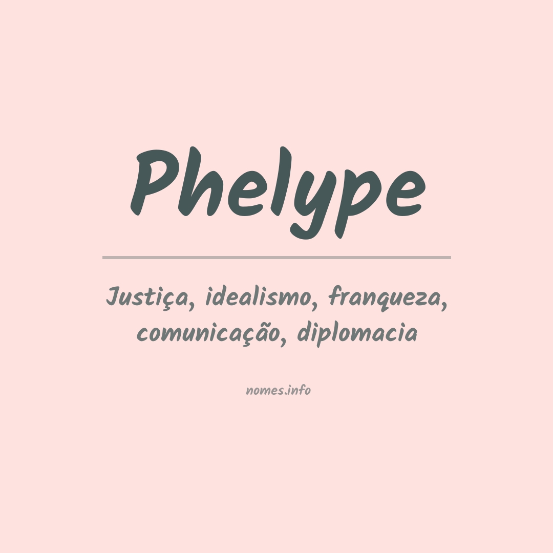 Significado do nome Phelype