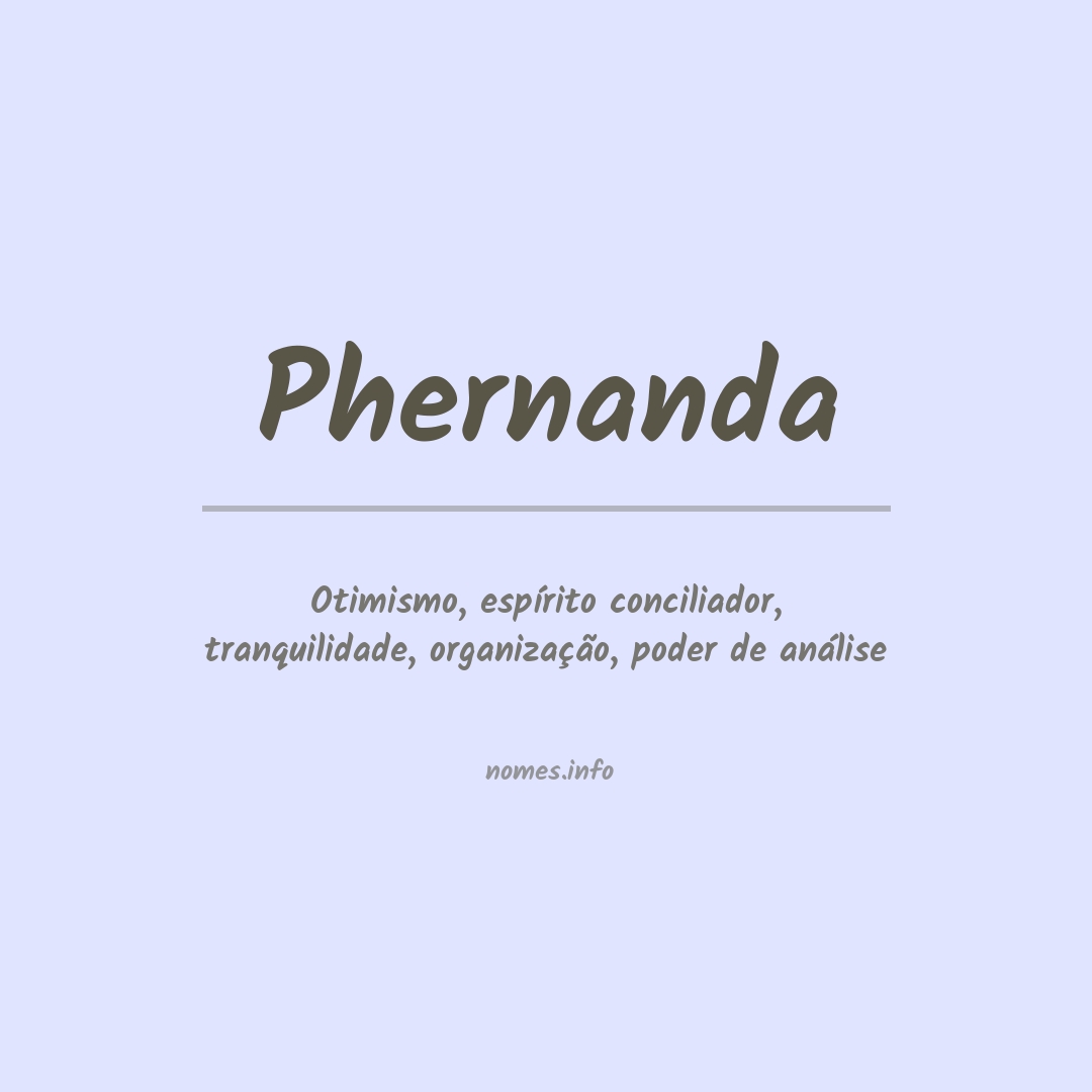 Significado do nome Phernanda