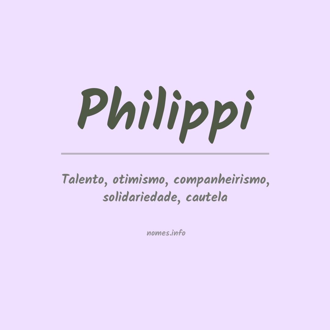 Significado do nome Philippi