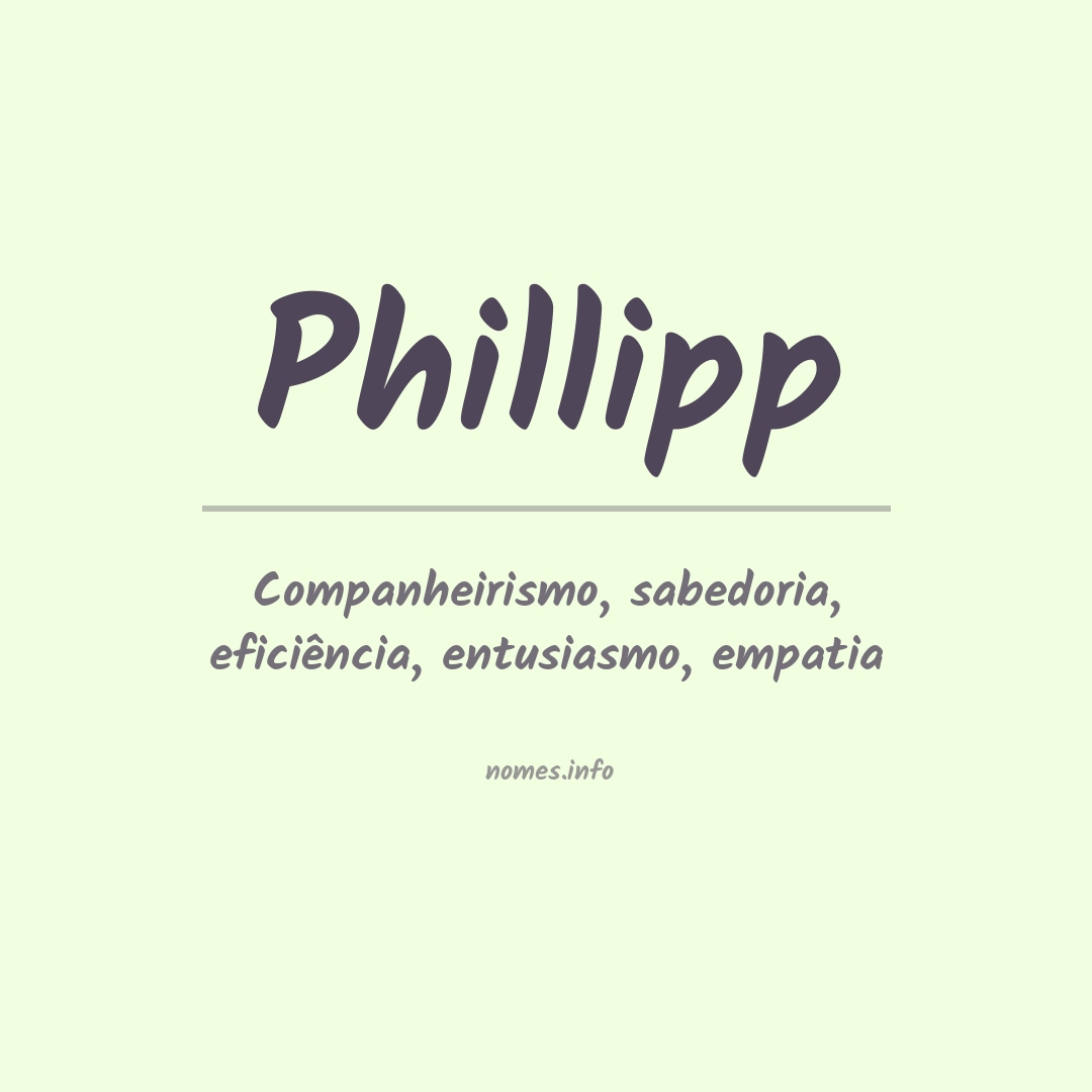 Significado do nome Phillipp