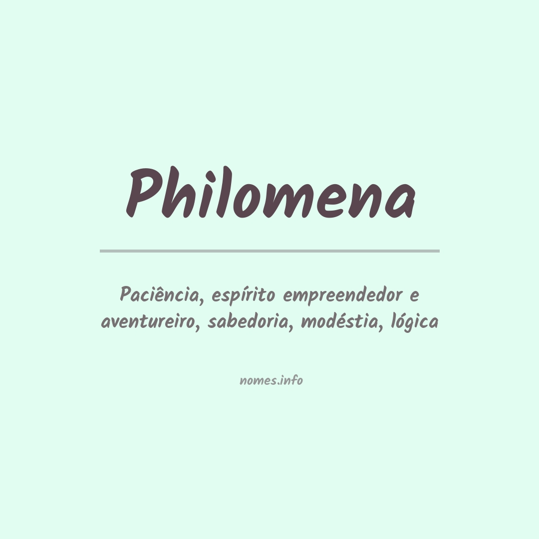 Significado do nome Philomena
