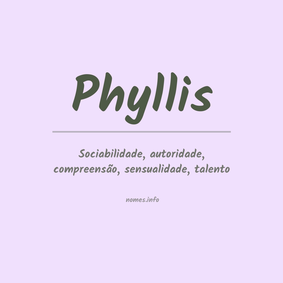 Significado do nome Phyllis