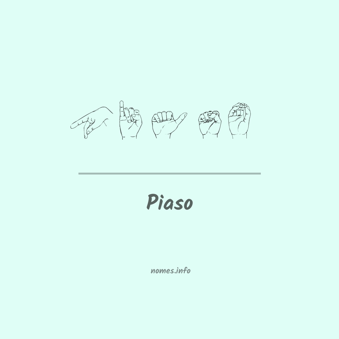 Piaso em Libras Piaso em Libras