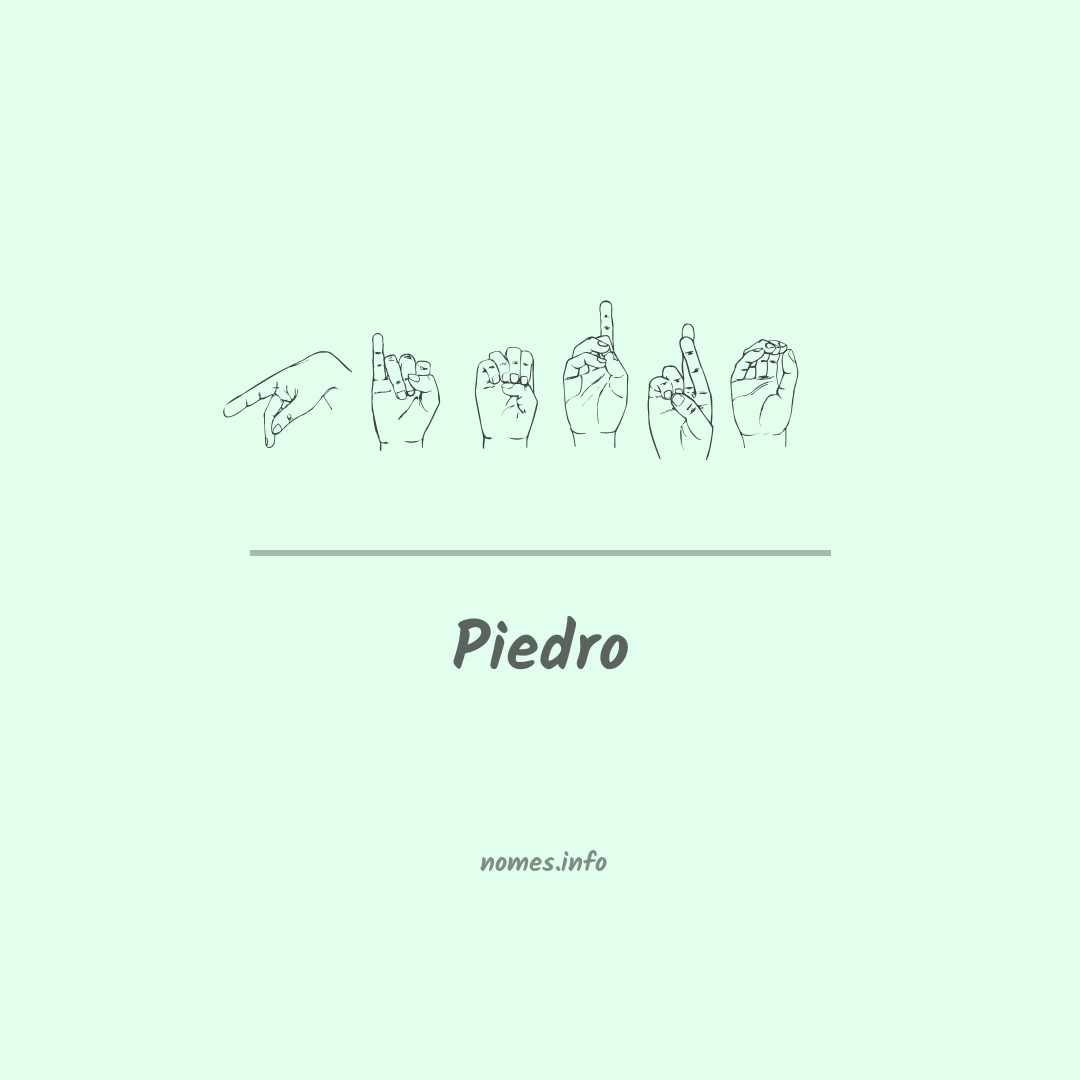 Piedro em Libras