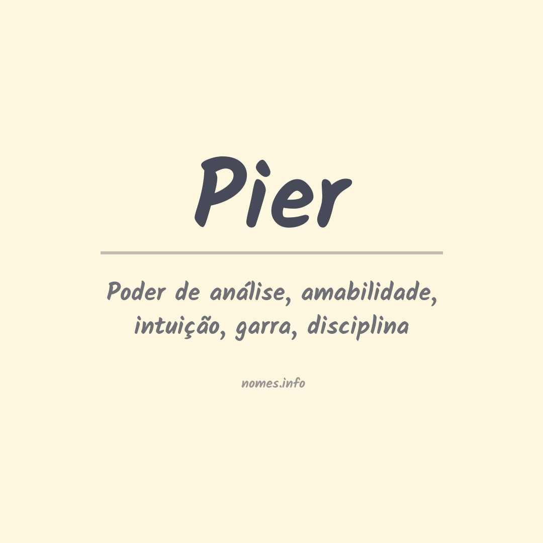 Significado do nome Pier