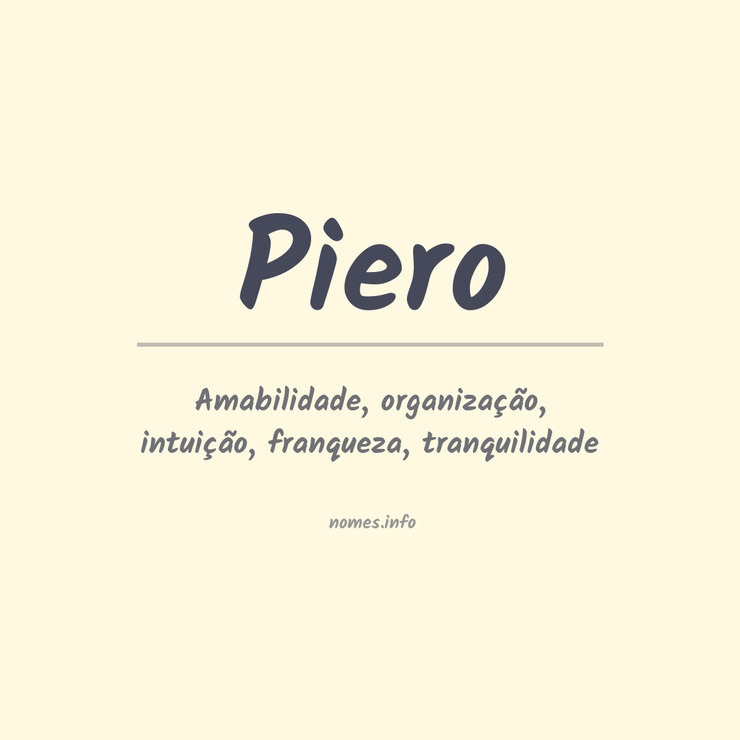 Significado do nome Piero