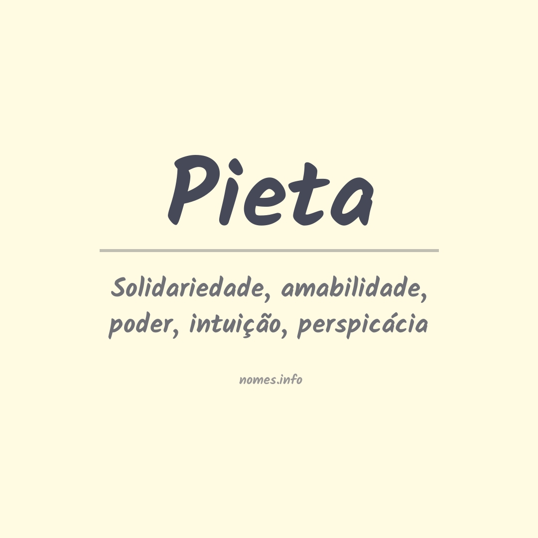 Significado do nome Pieta