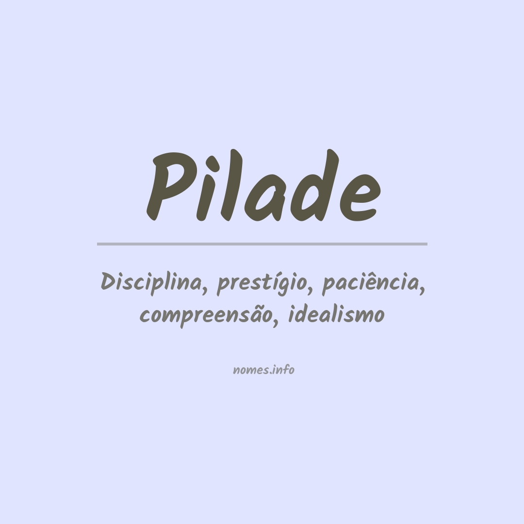 Significado do nome Pilade